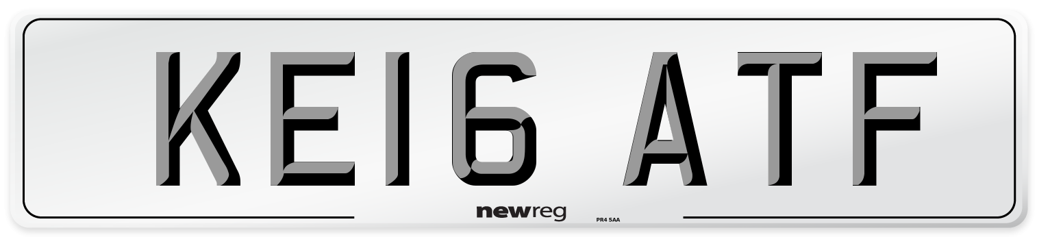 KE16 ATF Number Plate from New Reg